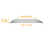 Trailer Fender Back Steel for Tandem Axle 9 x 72 (Weld-on Teardrop)