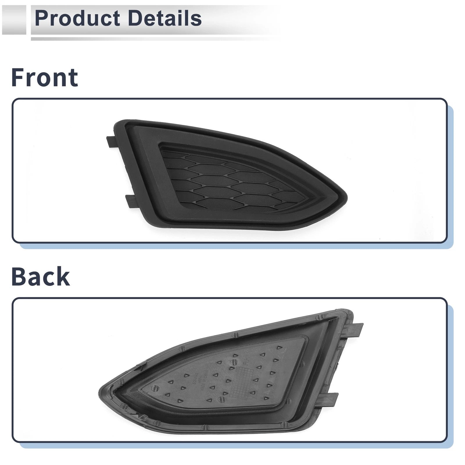 1 Pc Fog Light Grill for Ford Edge (2015–2018) No.FT4Z17B814AA