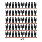 50Pcs Arc Edge Japanese Tooth Oscillating Saw Blades for Multitool
