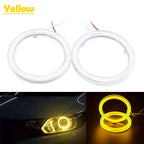 70MM LED Fog Headlights with COB Angel Eyes for Universal Fit (2010–2023)