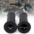 7/8" Rubber Handlebar Grips for Motorcycle Bike Cafe Racer ATV (Fits Various)