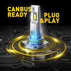 CANBUS 9012 LED Headlight Bulb Kit for HIR2 (9000LM, High/Low Beam)