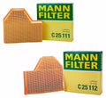 Set of 2 Mann Engine Air Filters for BMW E60 E63 M5 M6 (2006–2010)