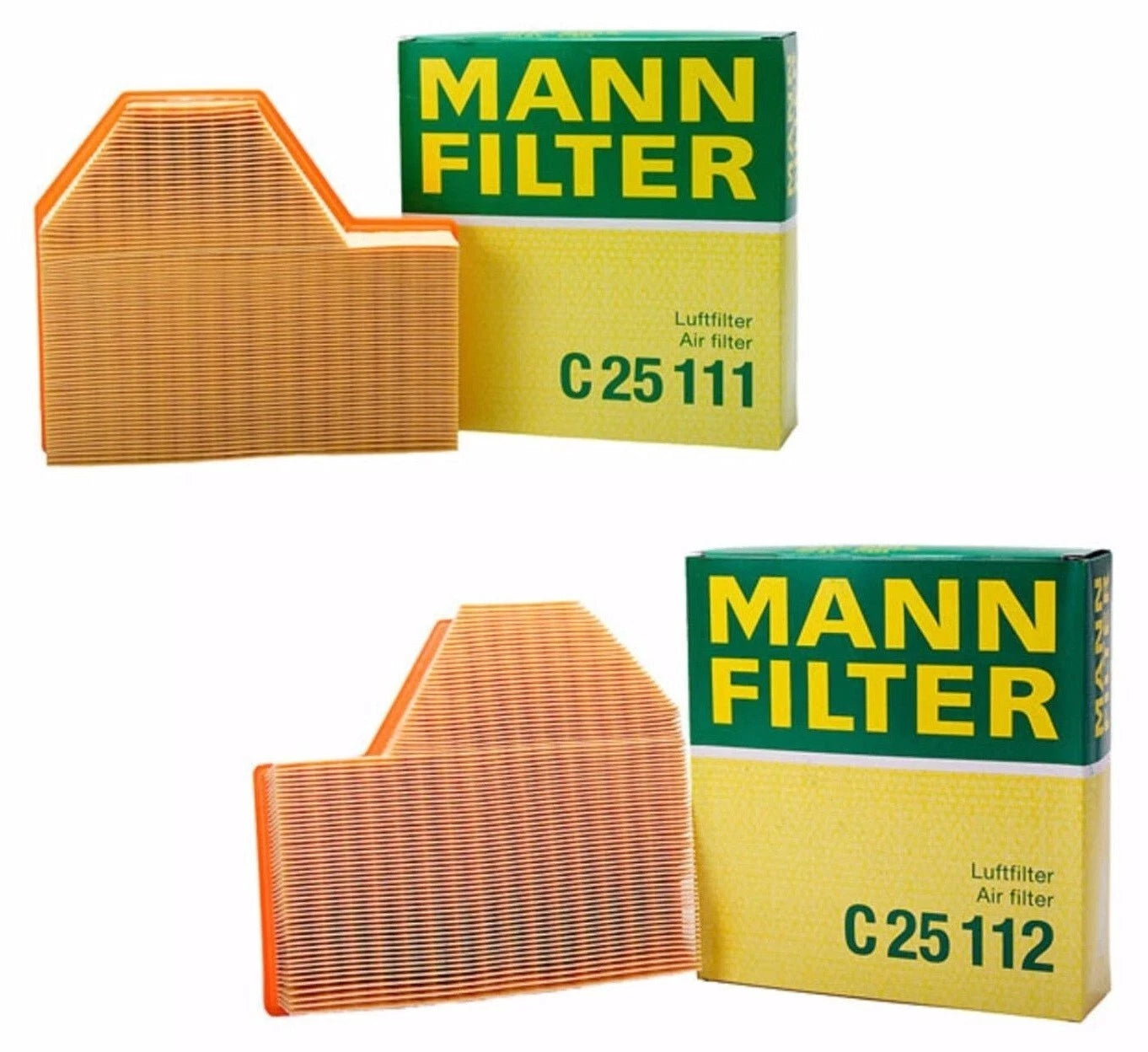 Set of 2 Mann Engine Air Filters for BMW E60 E63 M5 M6 (2006–2010)