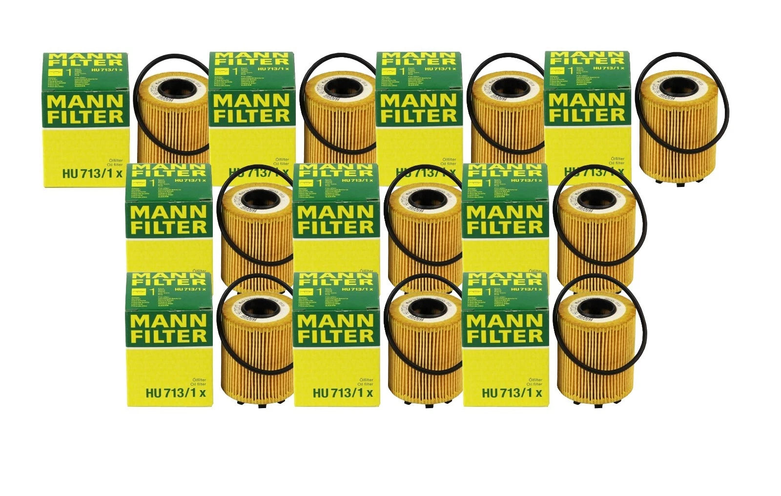 Set of 10 Engine Oil Filters for Alfa Romeo Mito, Dodge Dart, Fiat 500, Jeep