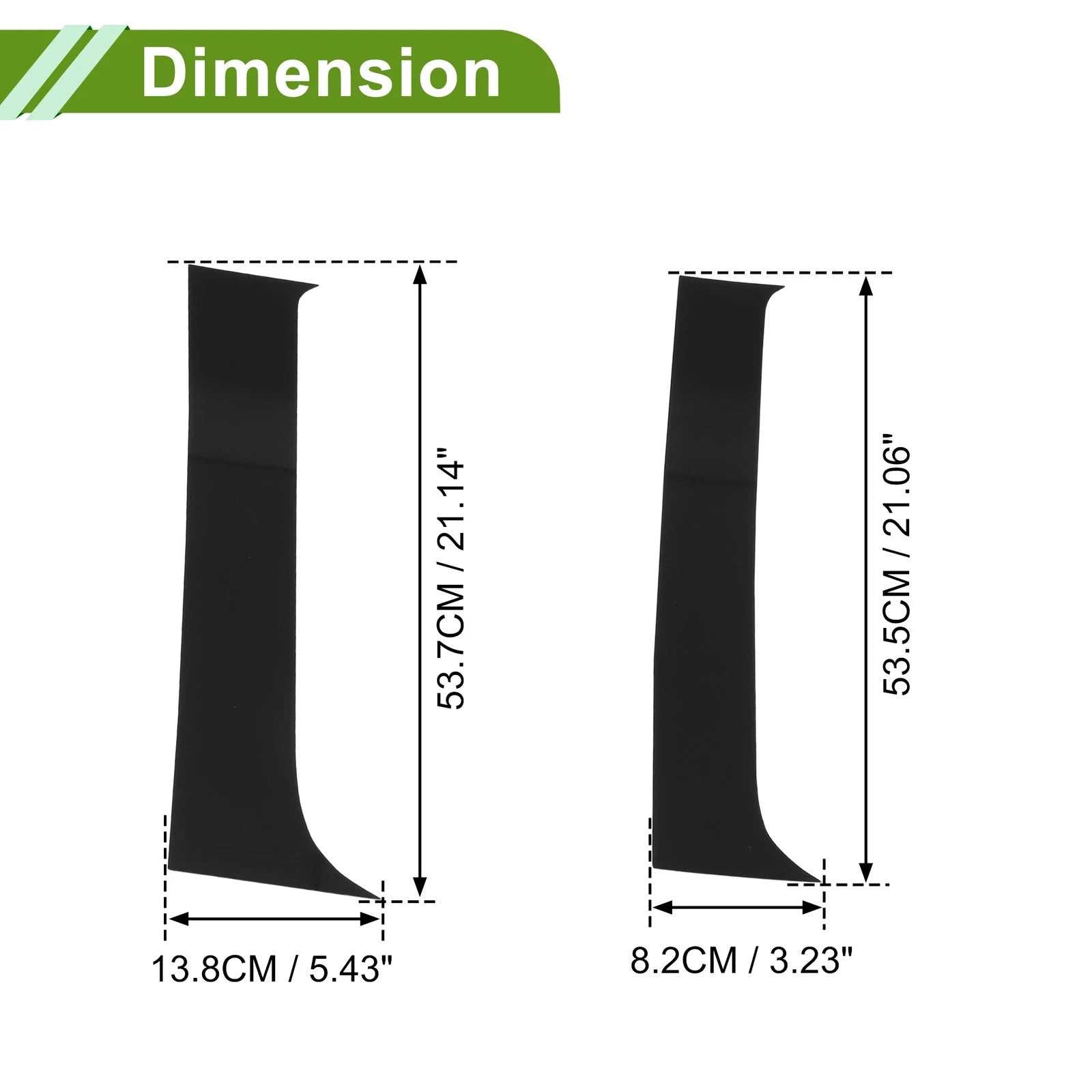 Set of 4 Door Pillar Window Trim for Chevy Silverado (2007–2013) Black