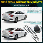 5D Carbon Style Window Pillar Post Sticker For Honda Civic (2016-2021)