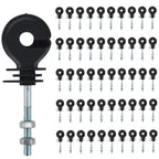 50 Pcs Insulated Electric Fence Insulation Screw M6 Ring Insulator