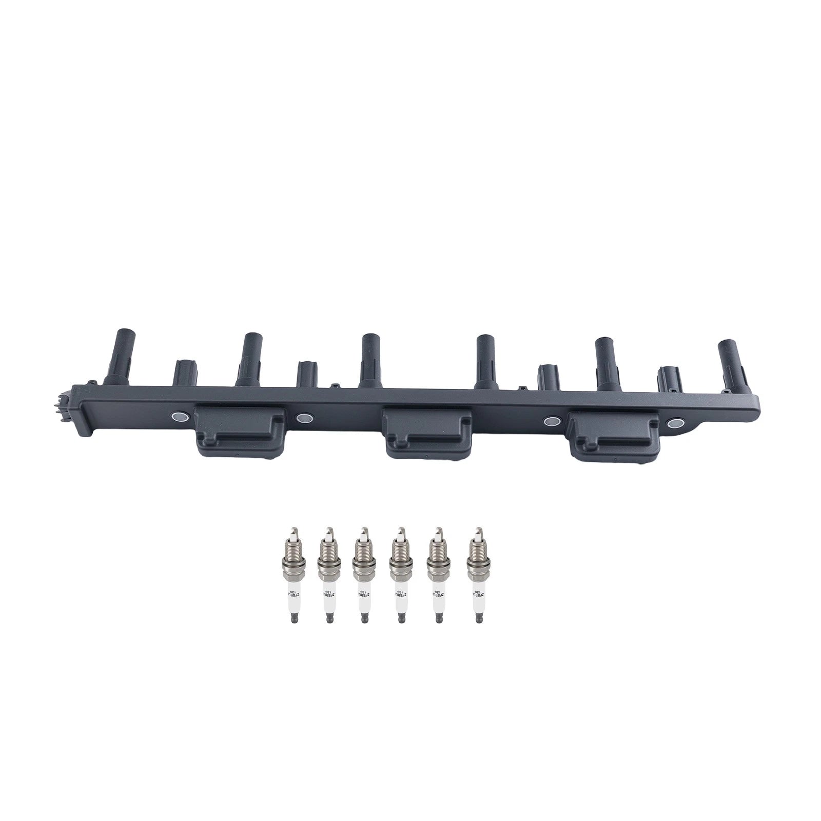 Set of 6 Iridium Spark Plugs & Ignition Coil for Jeep Cherokee XJ Wrangler TJ (1997–2006)