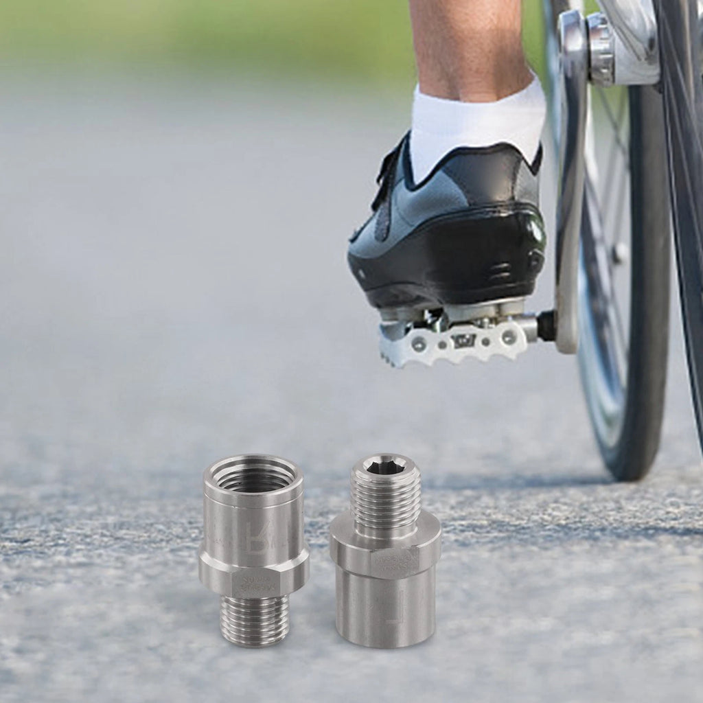 Stainless Steel Bicycle Pedal Adapter Set for