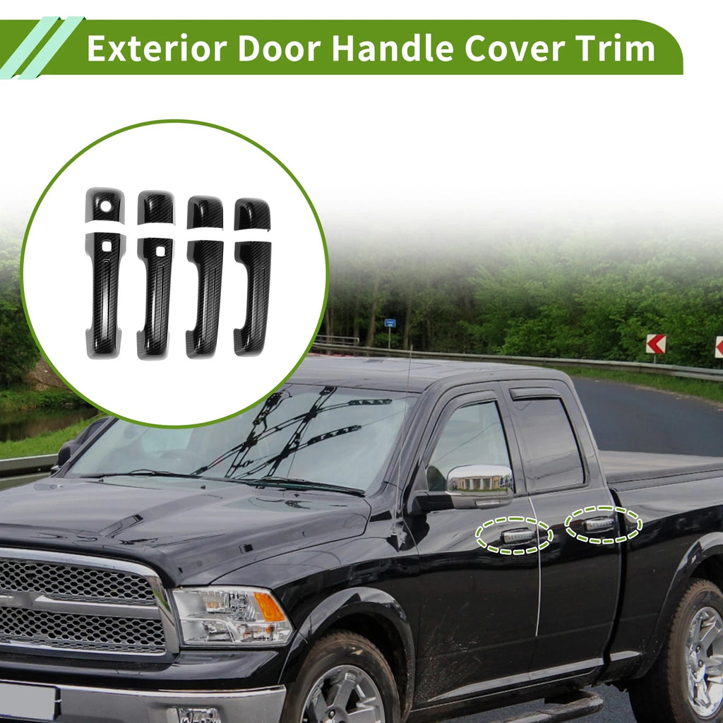 Exterior Door Handle Cover Trim for Ford Bronco (2021–2025) Carbon Fiber Black