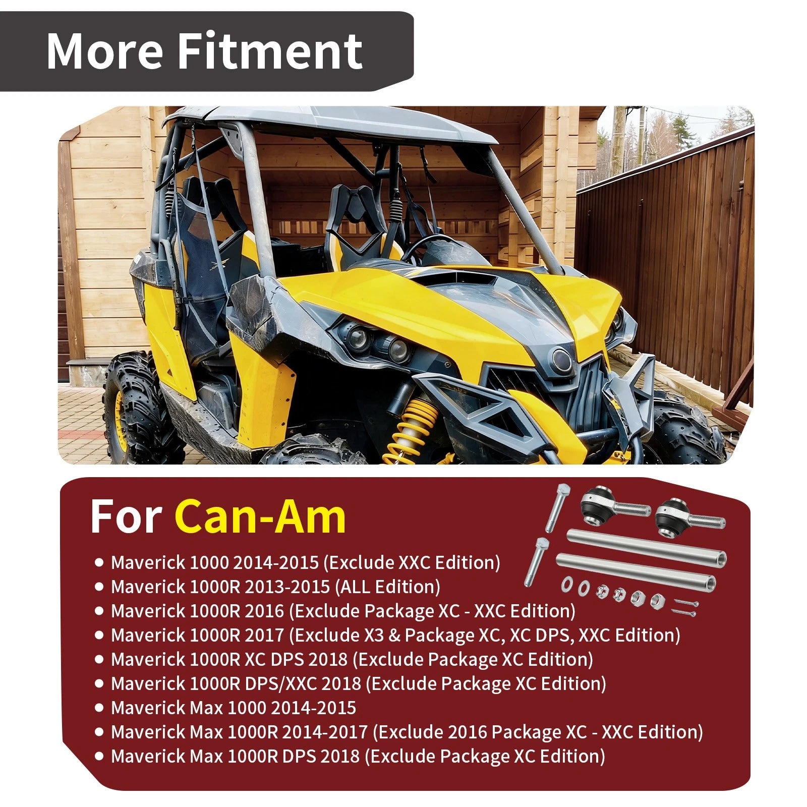 Heavy Duty Tie Rods & Ends Kit for Can-Am Maverick 1000R (2013–2023)