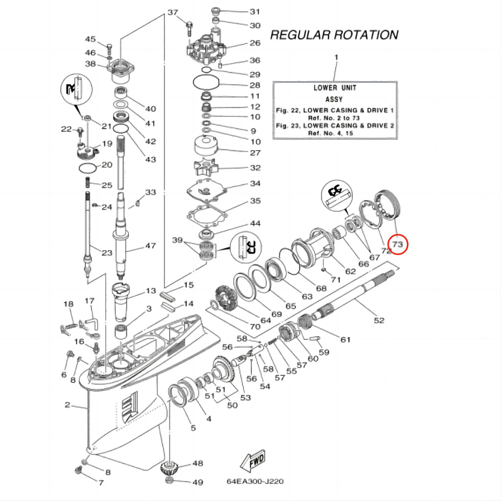 Lower Unit Spanner Nut for Yamaha Outboard 150HP-250HP