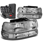 Chrome/Clear Side Headlight Bumper Lamps for Chevy Silverado (1999–2002)