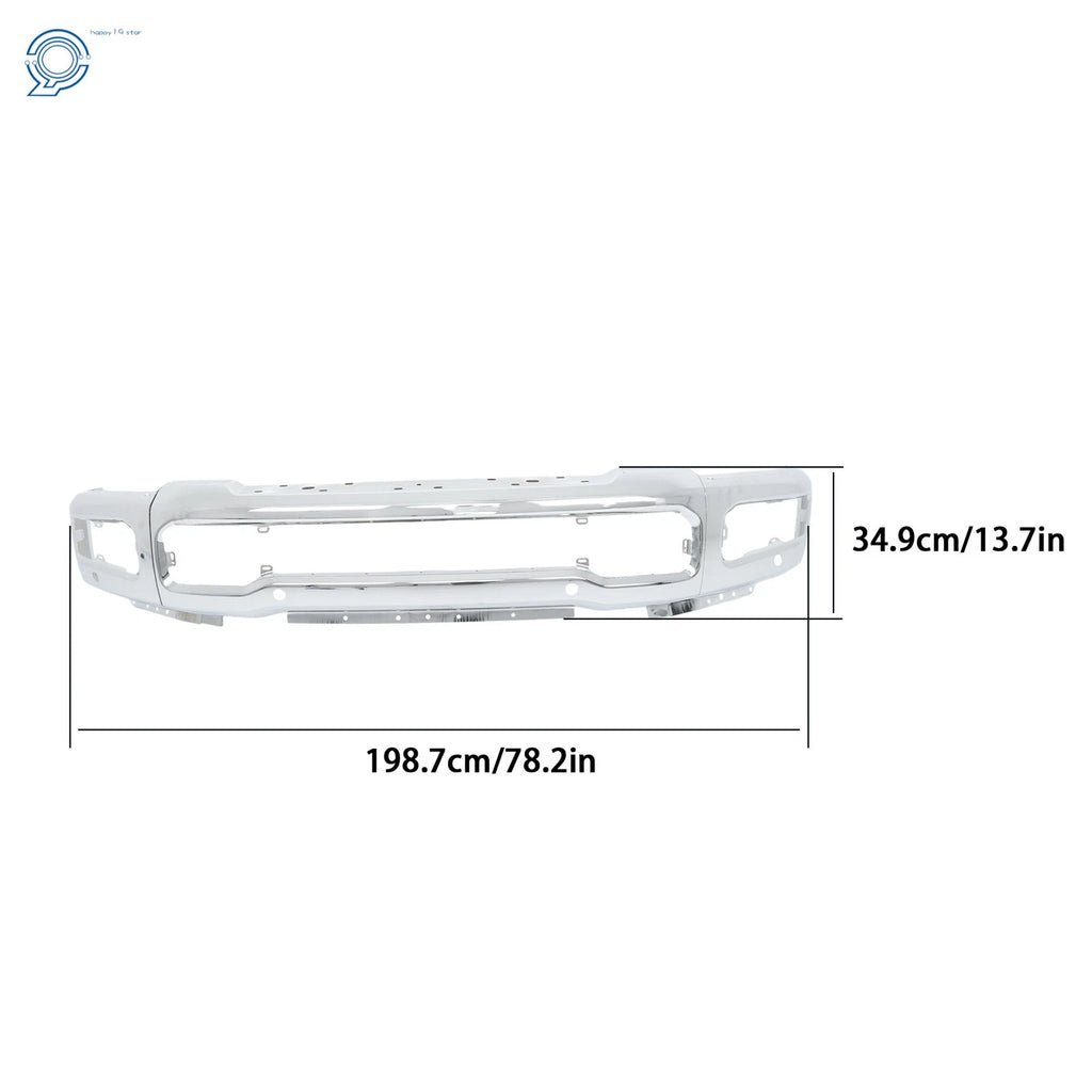 Front Bumper Face Bar Split Chrome for Ford F250 F350 (2023-2025)