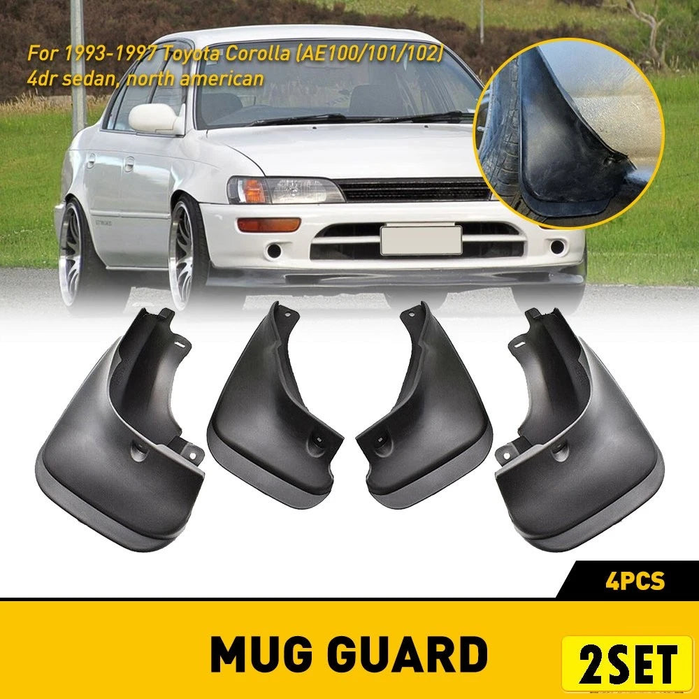Set of 4 Mud Guards for Toyota AE100 Corolla (1993–1997)