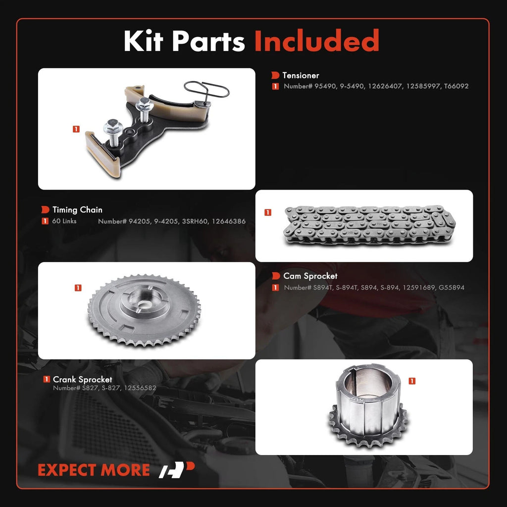 Timing Chain Kit for Chevrolet Silverado 1500 and GMC Sierra 1500 (2007–2012)