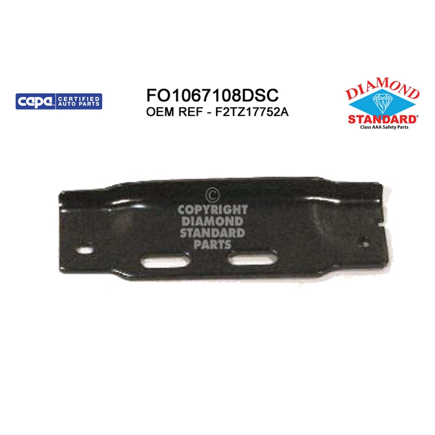 Replacement Steel Front Passenger Side Inner Bumper Bracket [Mounting Arm]