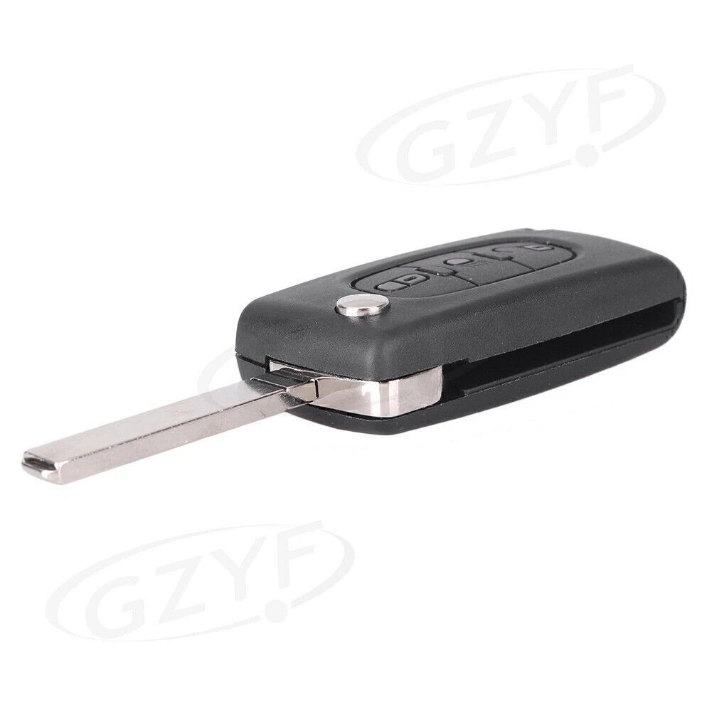 3-Button Remote Key Fob Shell Cover for Citroen Peugeot C2 C3 C4 C5 C6 C8
