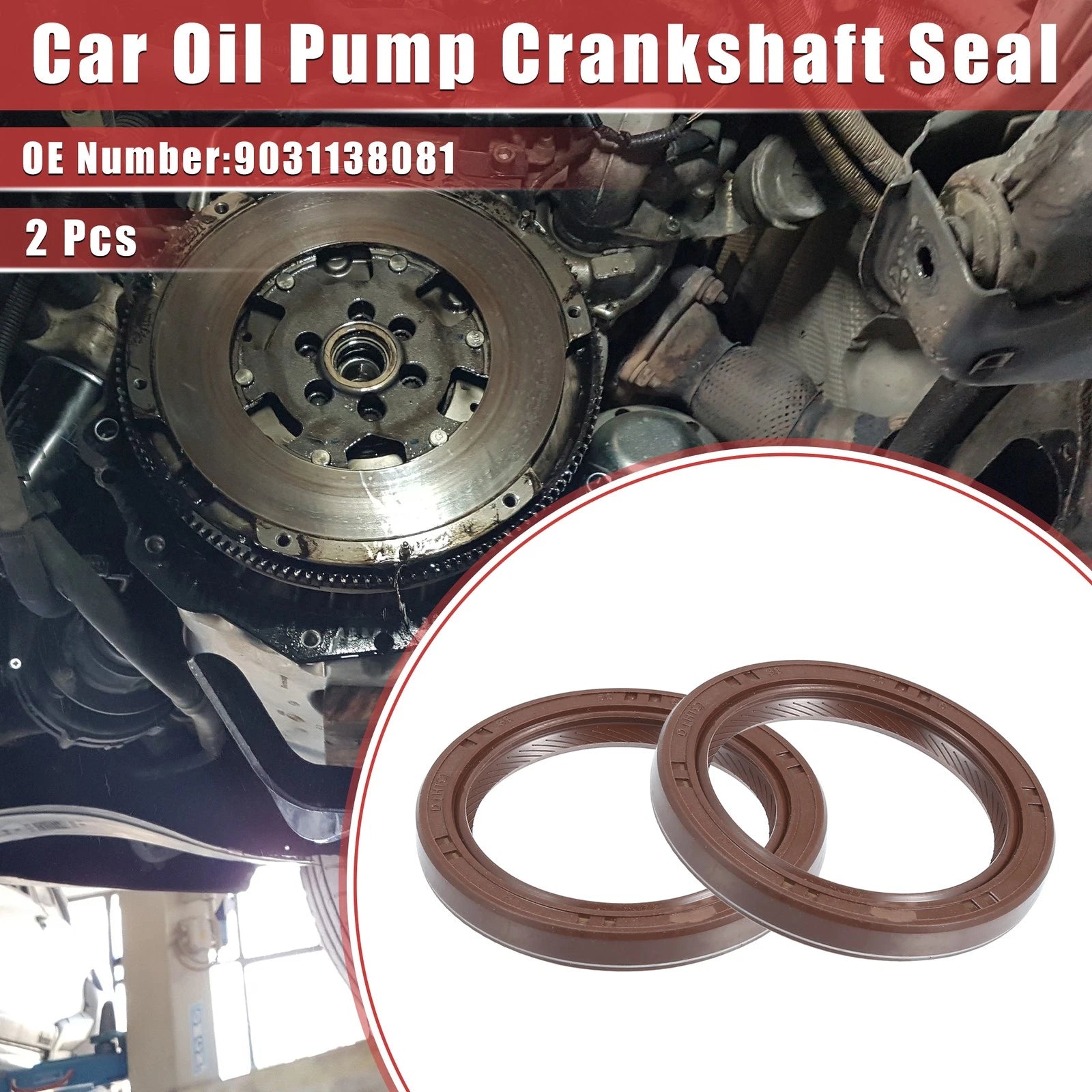 2pcs Oil Pump Crankshaft Seal for Toyota Avensis (1997–2003) No. 9031138081