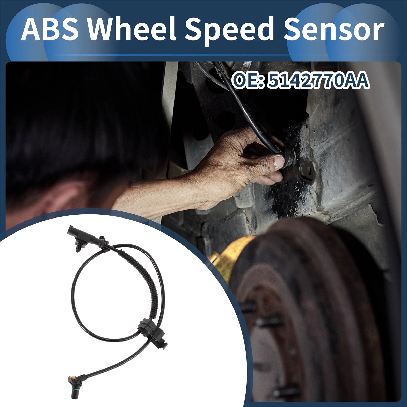ABS Wheel Speed Sensor No. 5142770AA for Dodge Dakota (2005–2011) Front