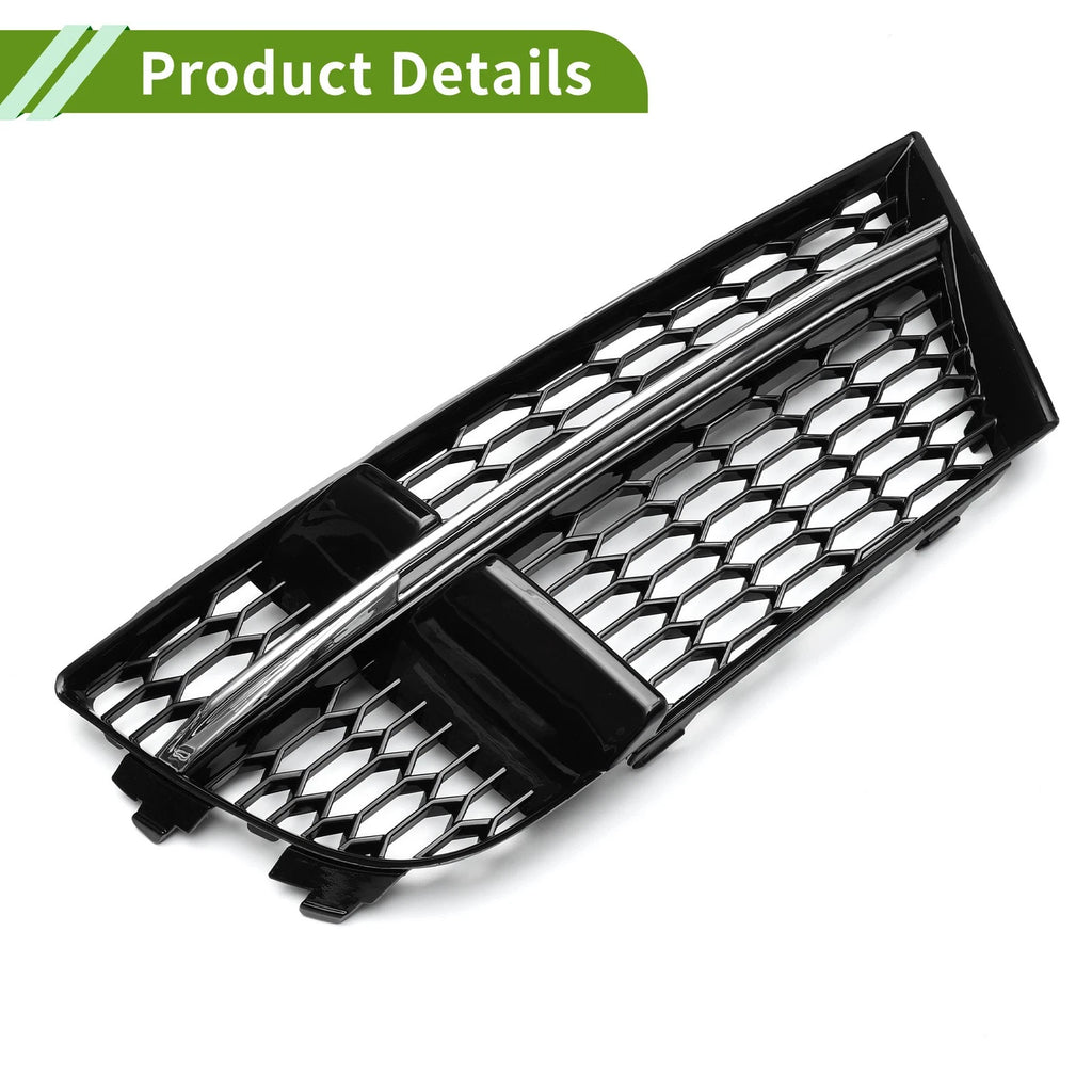1pc Left Front Fog Light Grill for Audi A3 S3 (2017–2020) No. 8V3807681AE ABS