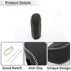 Gear Shift Knob Cover for Nissan Tiida (2004–2012) Black Beige Faux Leather