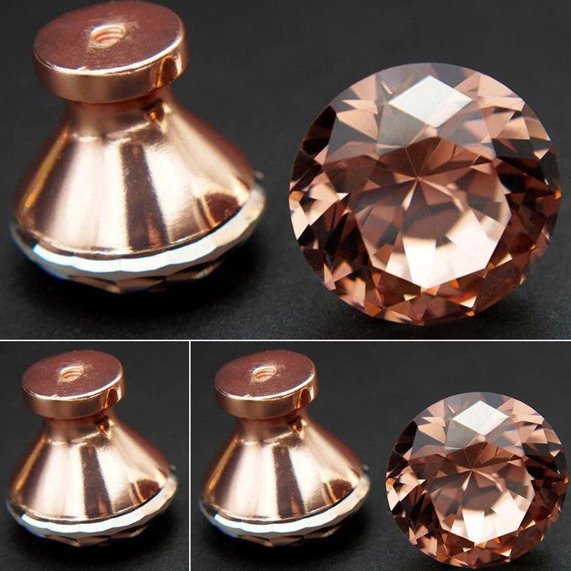 Set of 2 Drawer Knobs for Cabinet Door (30mm, Rose Gold)