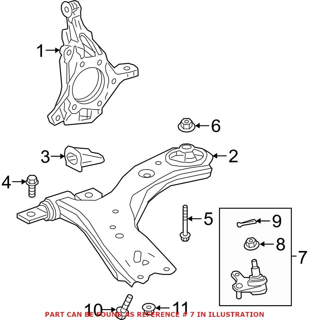 Front Suspension Ball Joint for Lexus ES300h ES350 (2013–2020) 43330-09A30