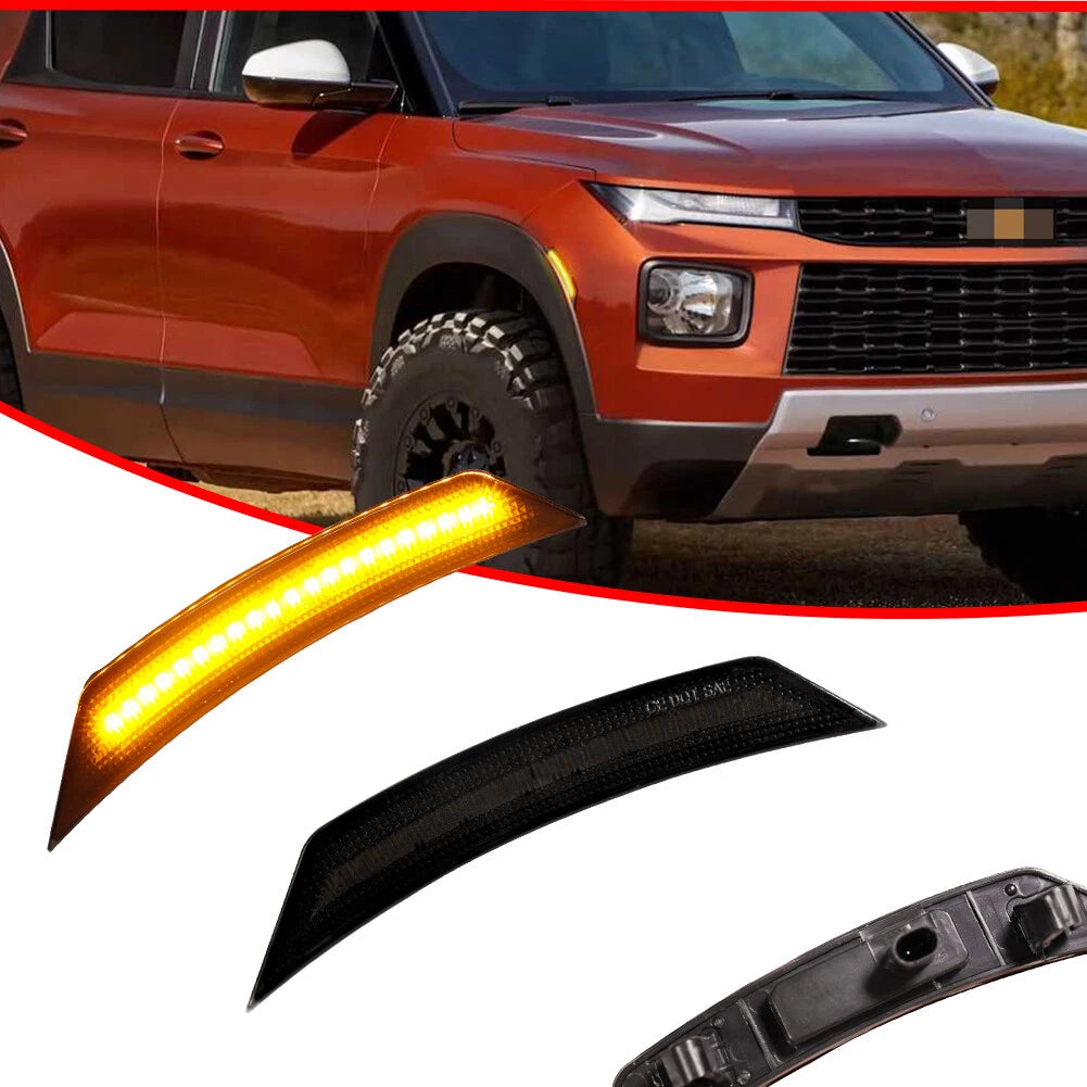 Smoked Amber LED Front Side Marker Reflectors for Chevy Trailblazer (2021–2025)