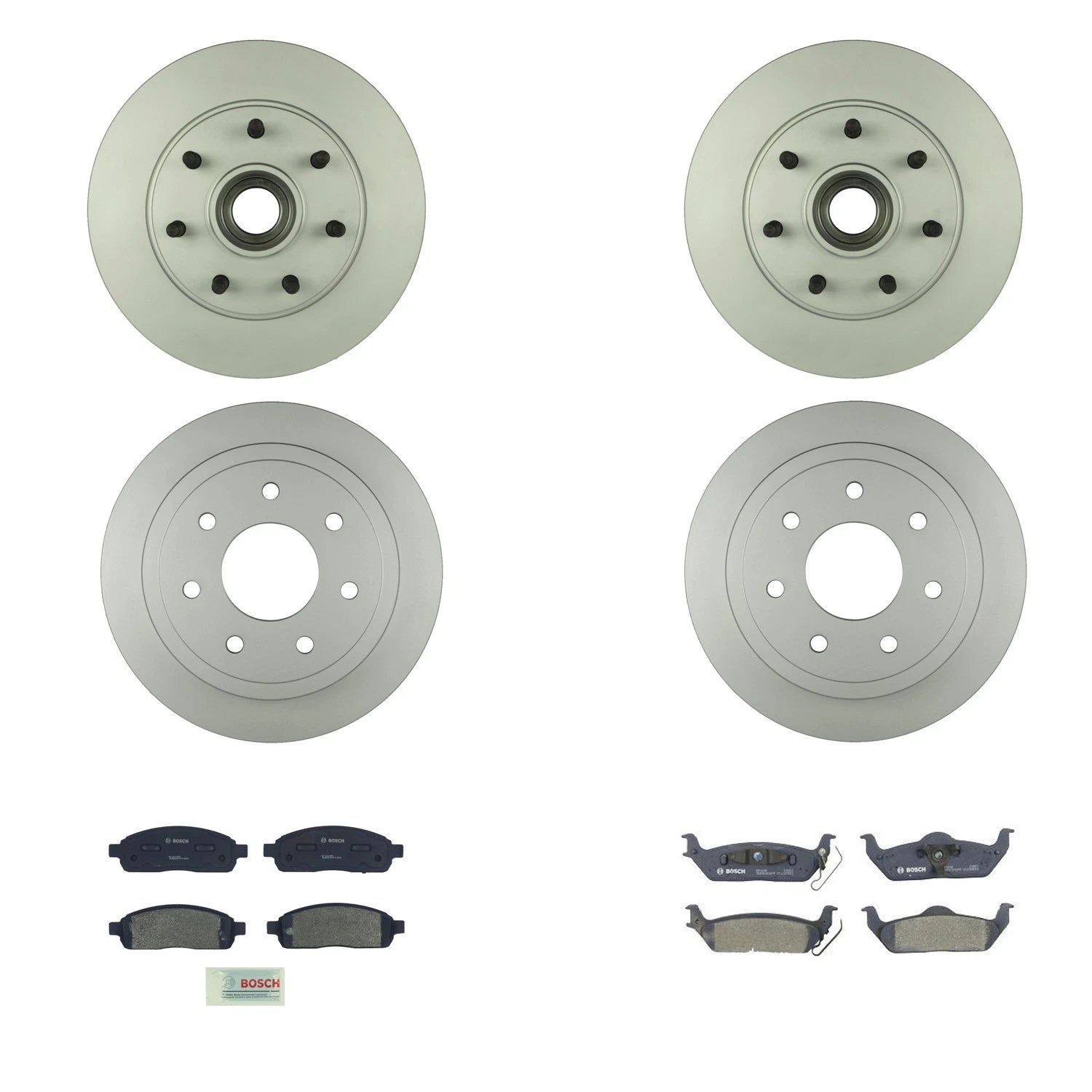Bosch QuietCast Brake Rotor & Semi-Met Pad Kit for F-150 RWD (2015–2023)