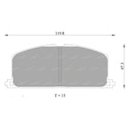 Front Disc Brake Pad Set for Corolla AE82 (1985–2001)
