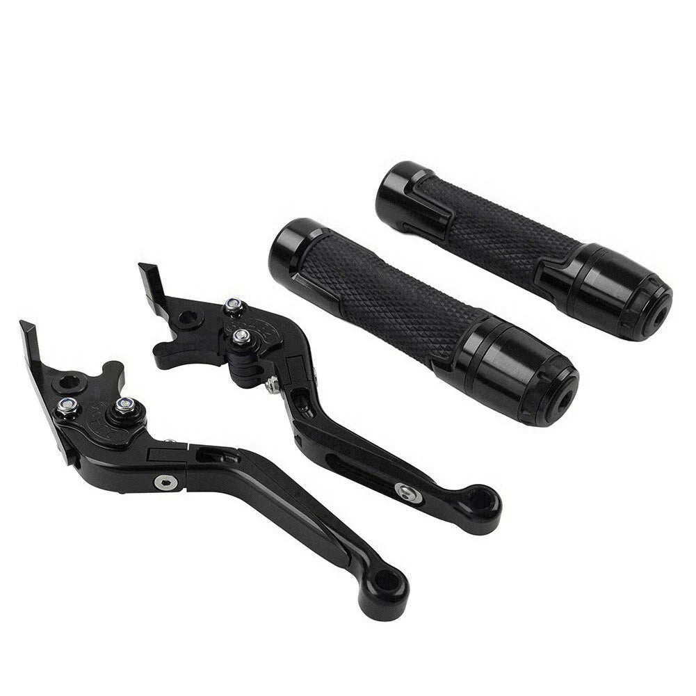 Black Extendable Brake Clutch Levers Grip Set for Yamaha TMAX 500 530