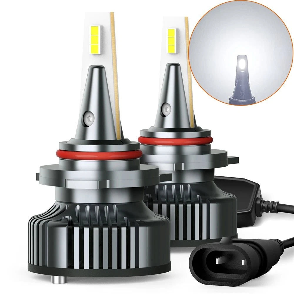 AUX LED 9012 Headlight Kit Bulbs for High Low Beam (6500K, 400% Bright)