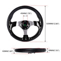 13" Black Marine Boat Steering Wheel with 3/4" Tapered Keyway Adapter