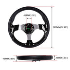13" Black Marine Boat Steering Wheel with 3/4" Tapered Keyway Adapter