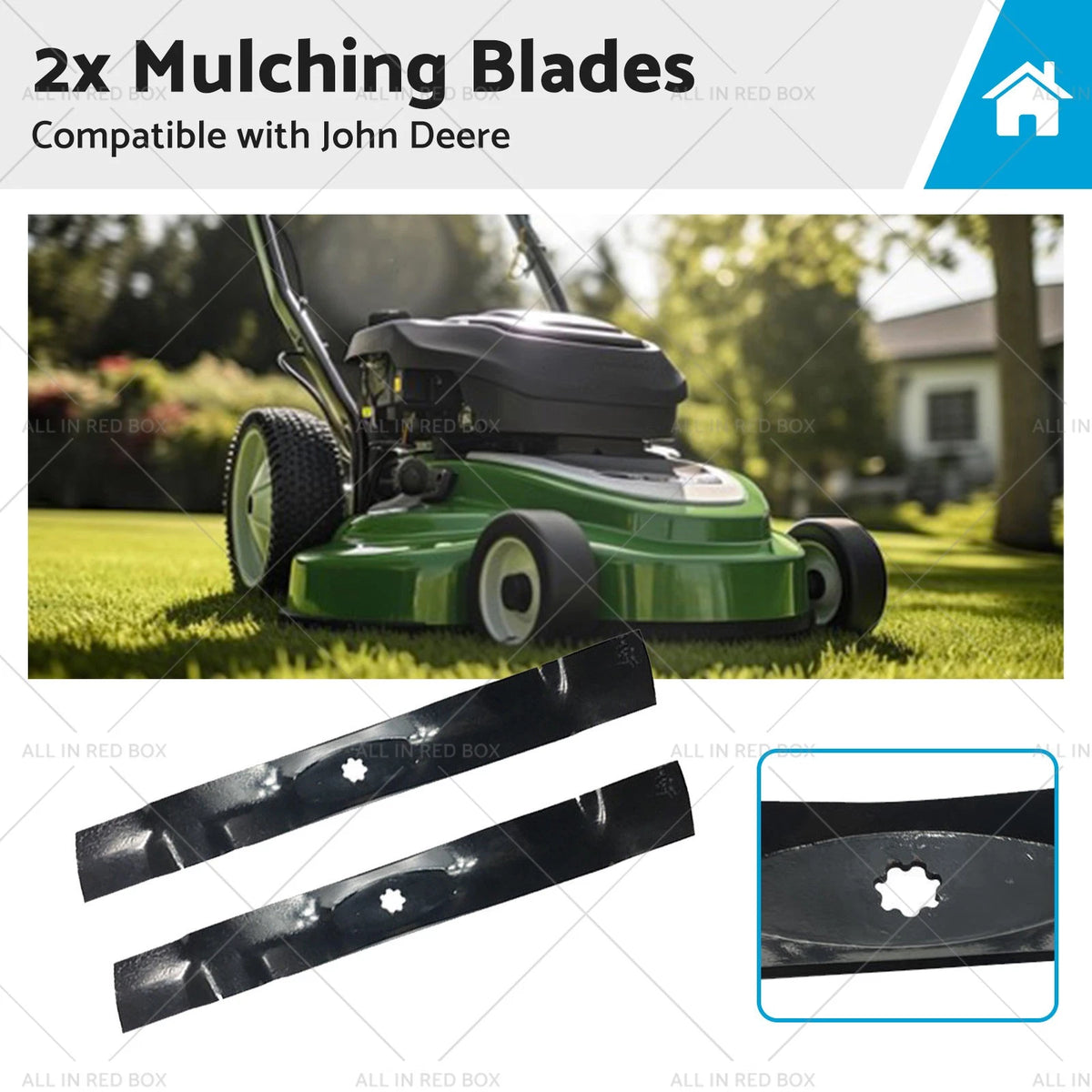 2X 42" Mulching Blades for John Deere LA115 LA120 D100 (AM141033 GX22151)
