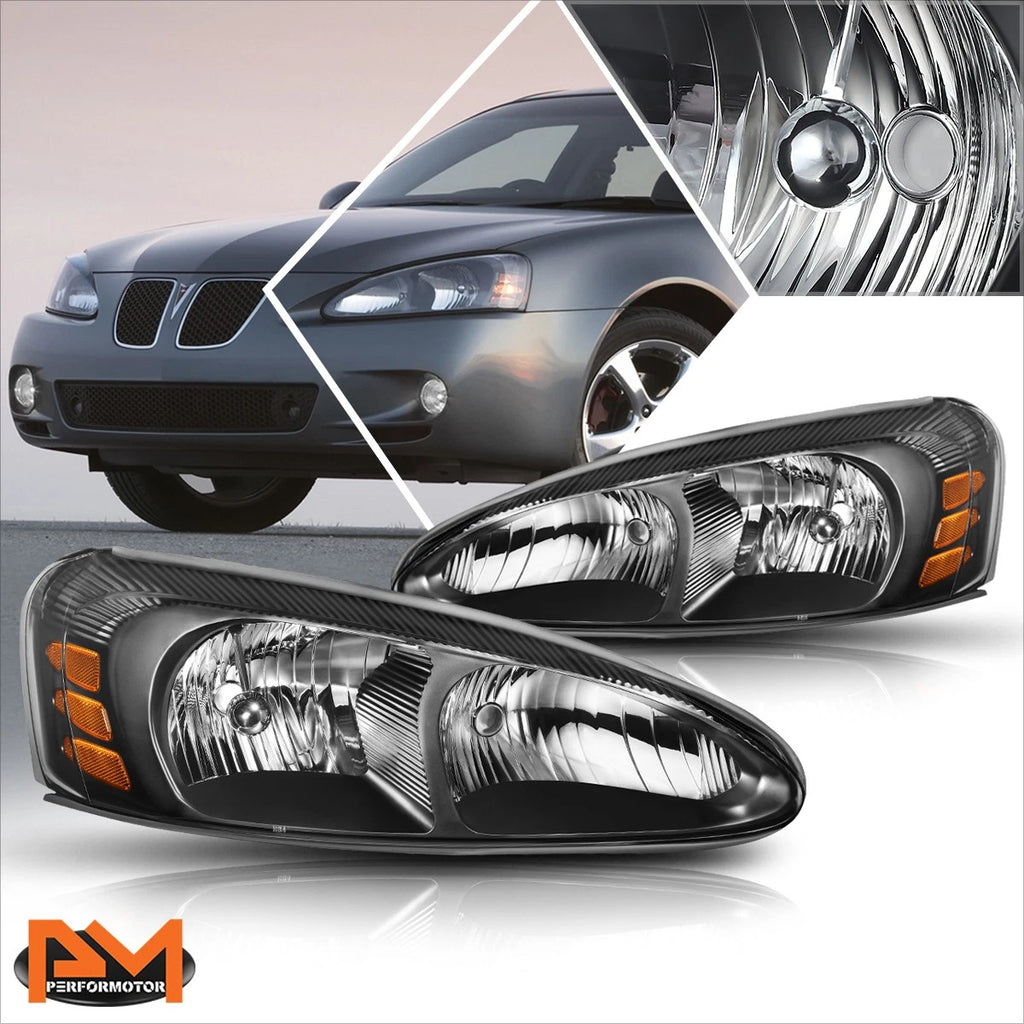 OE Style Black Housing Amber Corner Headlight for Pontiac Grand Prix (2004–2008)