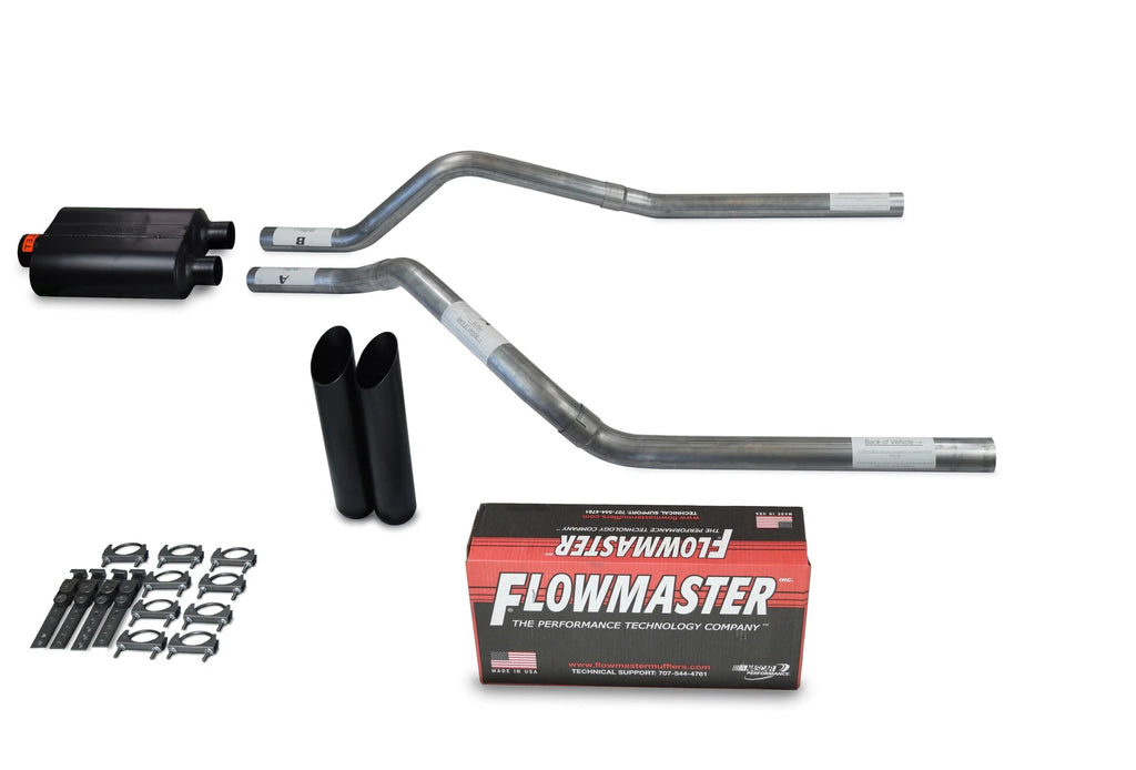 Dual Exhaust Kit for Chevy Blazer (1992–1994) - Flowmaster Super 40 Black Tip