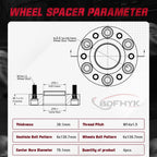 4X 6x5.5 1.5" Hubcentric Wheel Spacers 14x1.5 for Chevy Silverado Sierra 1500 (2007–2023)