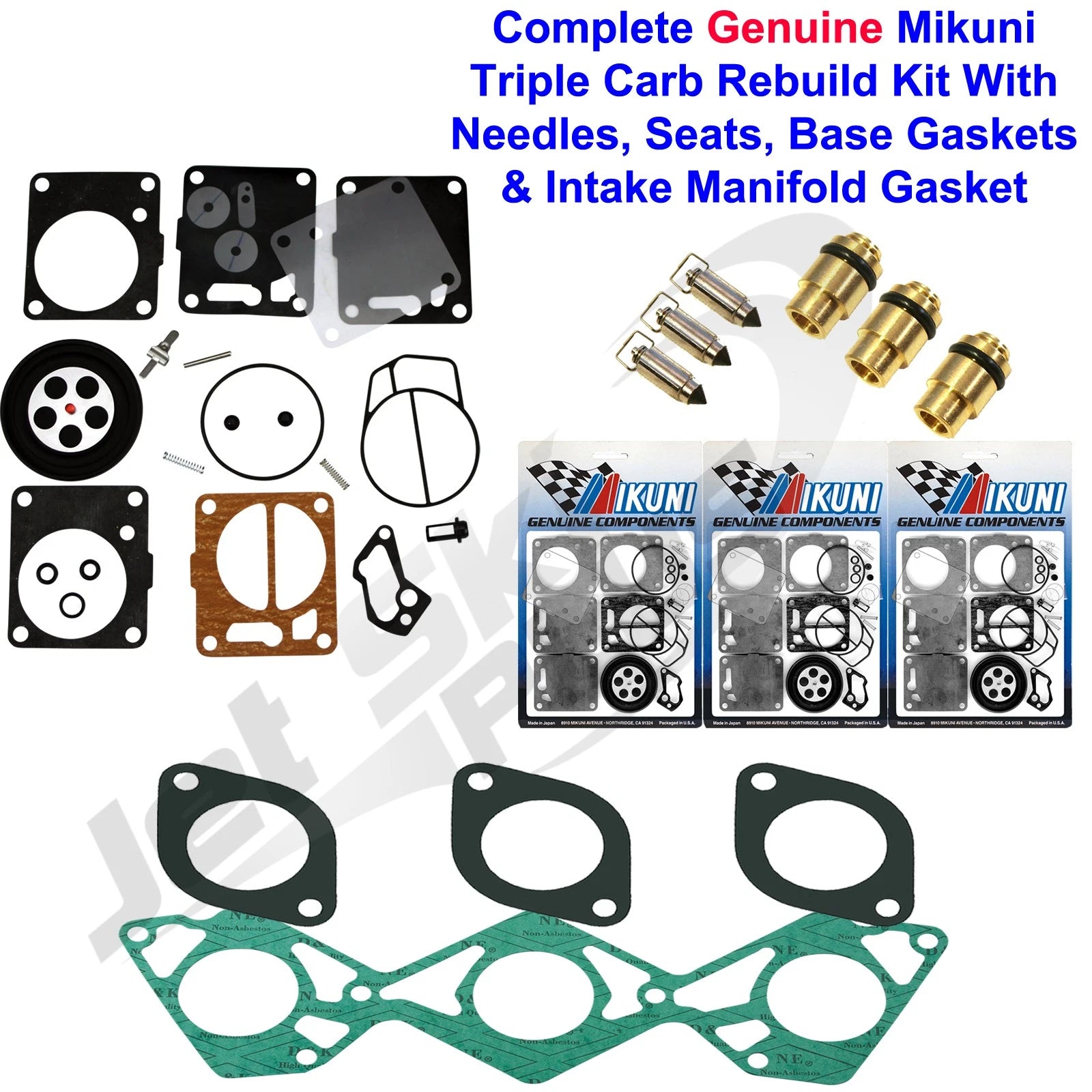 Carburetor Rebuild Kit & Needle/Seat for Yamaha GP XL SUV 1200 (1998–2001)