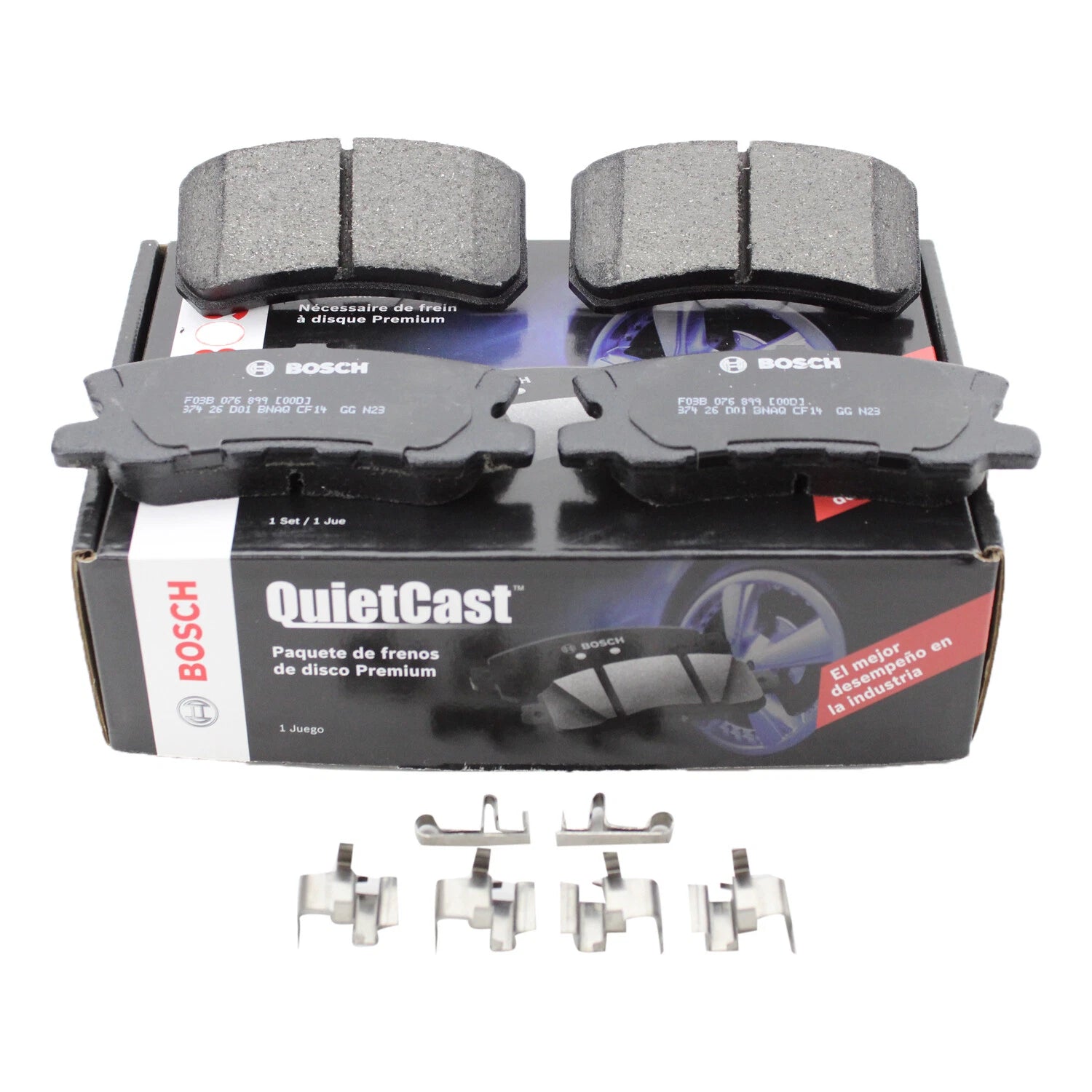 Set of 4 Bosch QuietCast Rear Ceramic Brake Pads for Chrysler Dodge Jeep Mitsubishi