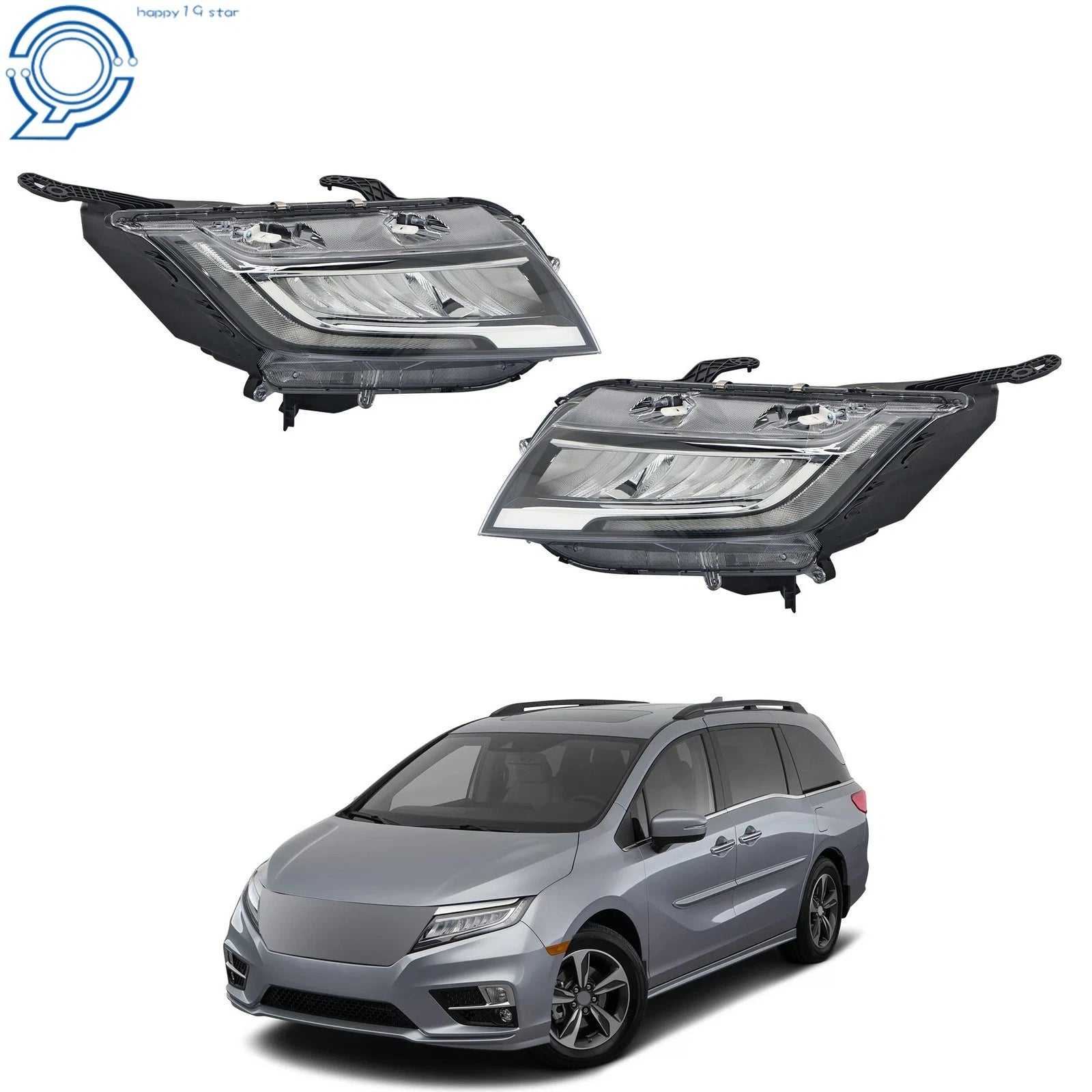 LED Headlight Assembly for Honda Odyssey (2018–2020) Chrome