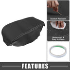 Center Console Armrest Cover for Dodge Charger (2008–2010) Black White Stitches