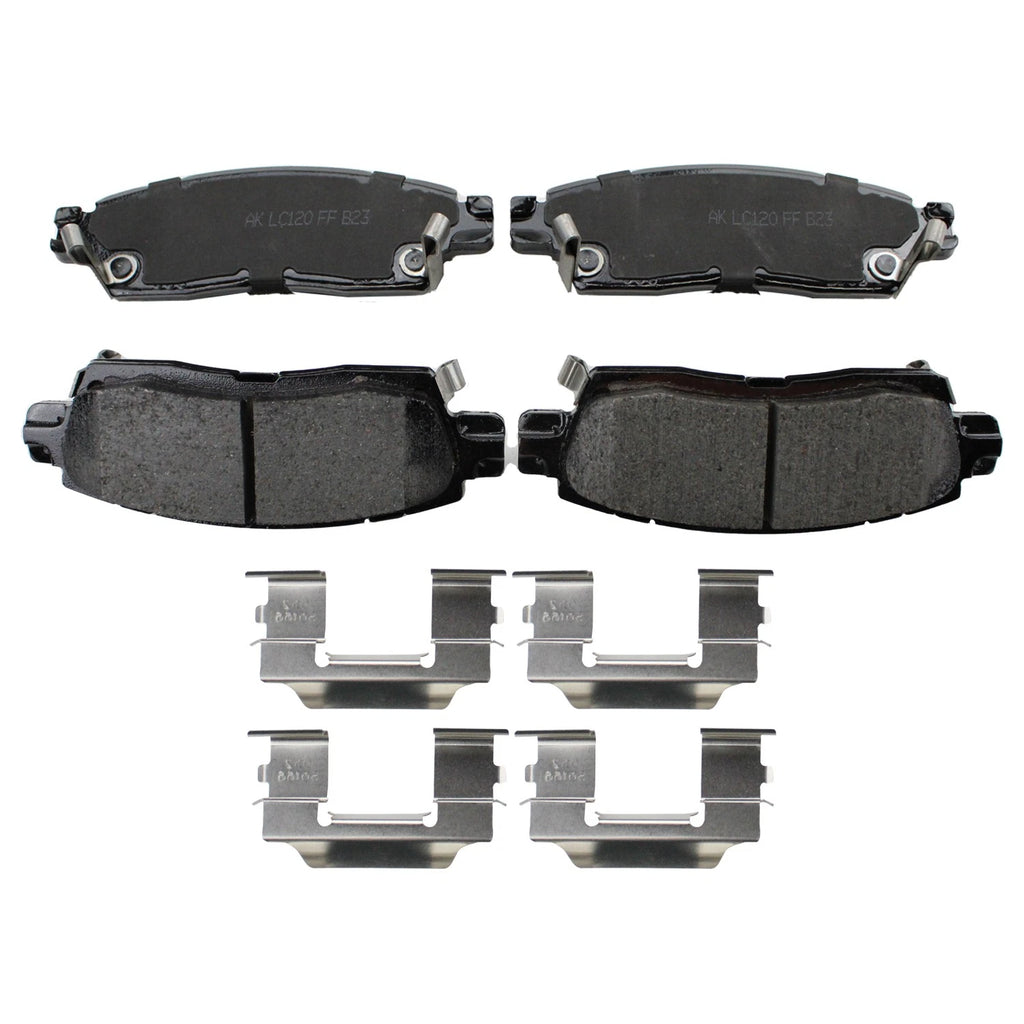 DuraGo Rear Rotors & Akebono ProACT Ceramic Brake Pads Kit for GMC Acadia (2007–2016)