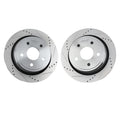 Set of 2 Rear Drilled & Slotted Brake Rotors for Dodge Durango (2004–2009) S-53006