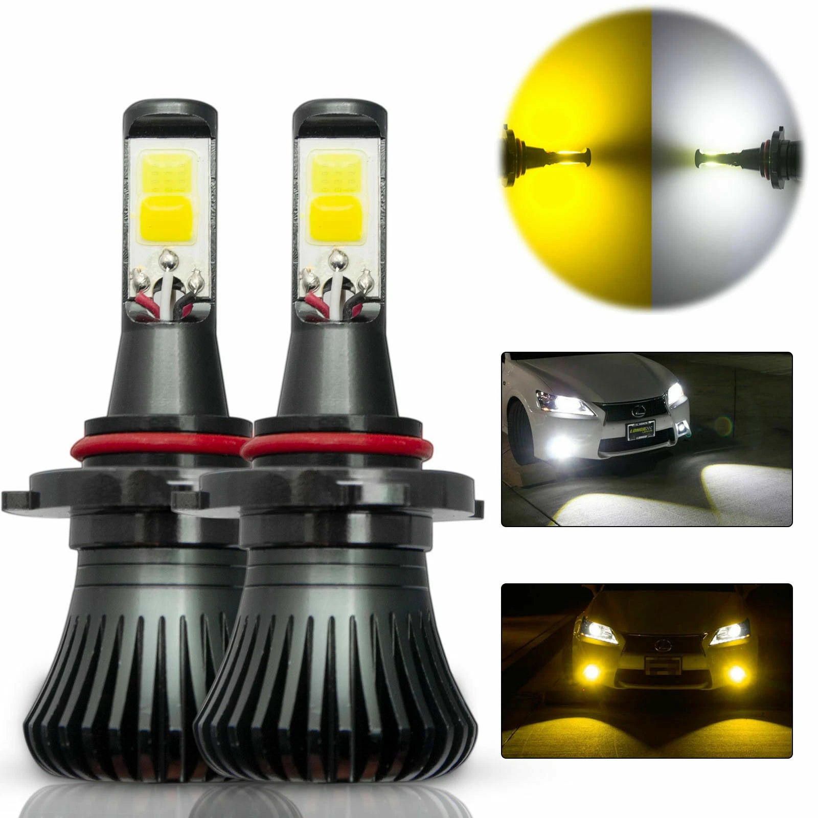 COB LED Bulb Fog Light Conversion Kit for 9005 9006 HB3 HB4 (2019–2024)
