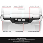 Chrome Steel Rear Bumper for Toyota Tacoma (2016–2023)