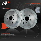 Rear Drilled Brake Rotors for Subaru Outback, Legacy (2010–2014)