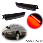2X Smoked Lens Red LED Rear Side Marker Lights for VW Passat (2001–2005)